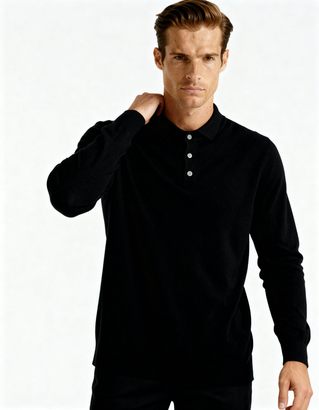 Polo Manga Larga 100% Cachemira Mánchester