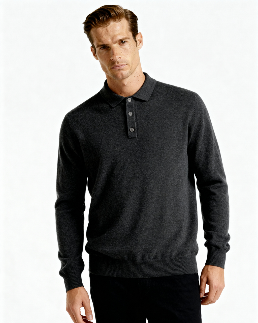 Polo Manga Larga 100% Cachemira Mánchester