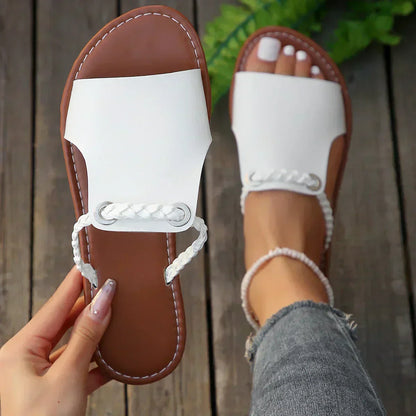 Sandalias trenzadas de calzar