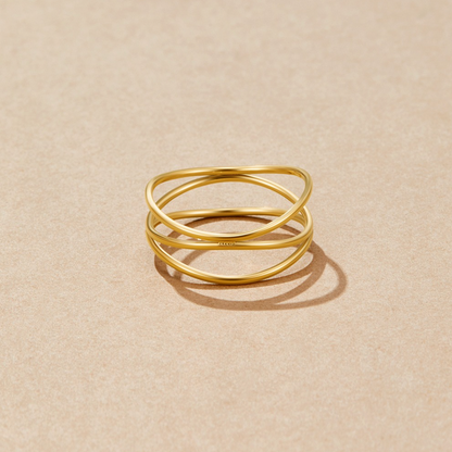 Bucle Infinito | Anillo de Oro Antideslustre