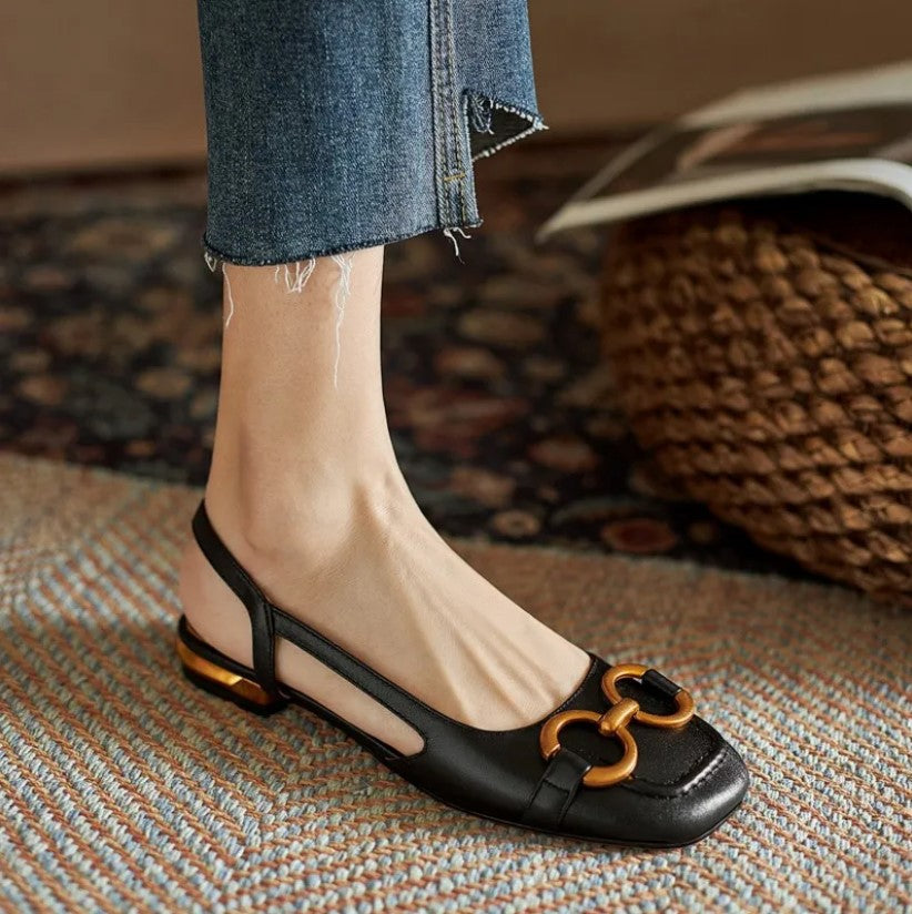 Cecilia | Sandalias Ortopédicas Azul Oscuro con Plantilla Acolchada y Hebilla Ajustable