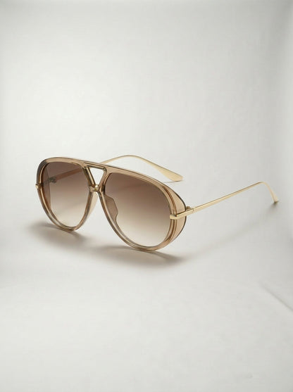 Sidney | Gafas de Sol Negras con Detalles Dorados