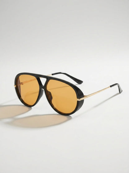 Sidney | Gafas de Sol Negras con Detalles Dorados
