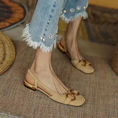 Cecilia | Sandalias Ortopédicas Azul Oscuro con Plantilla Acolchada y Hebilla Ajustable