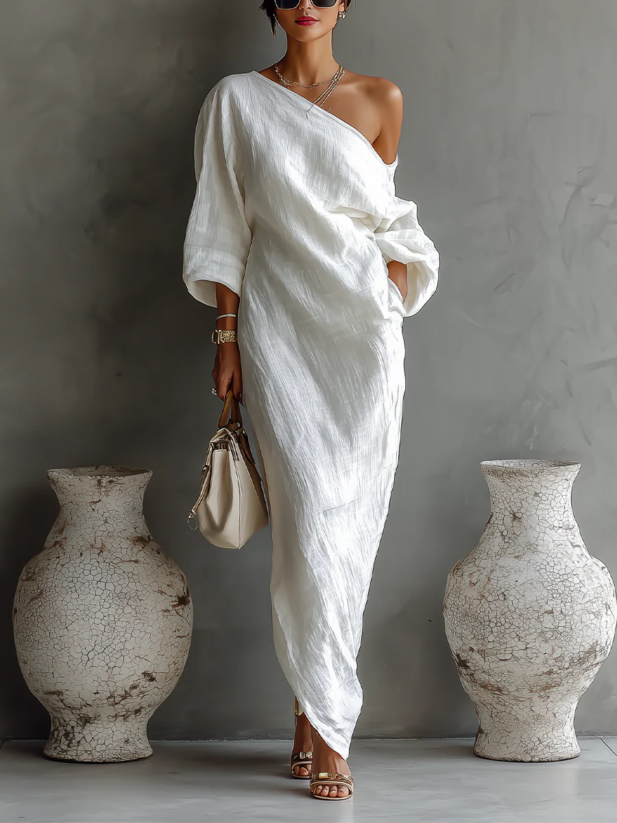 Elise™ | Vestido maxi asimétrico y elegante