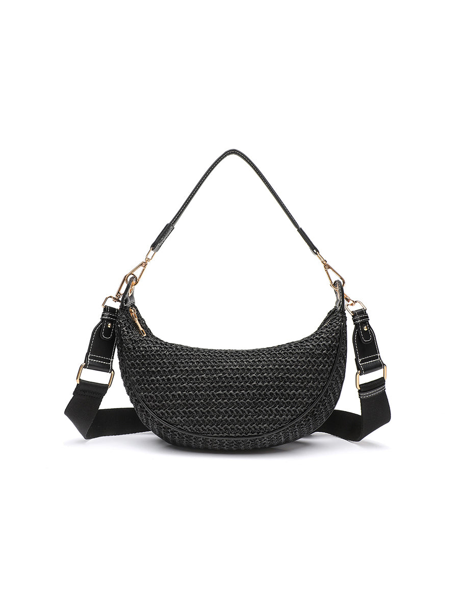 Bolso Bandolera Casual de Paja Tejida