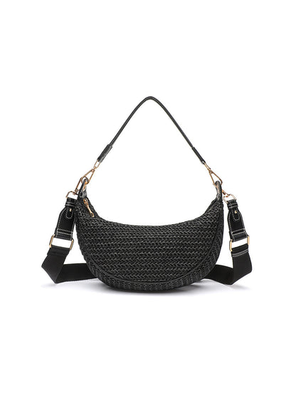 Bolso Bandolera Casual de Paja Tejida