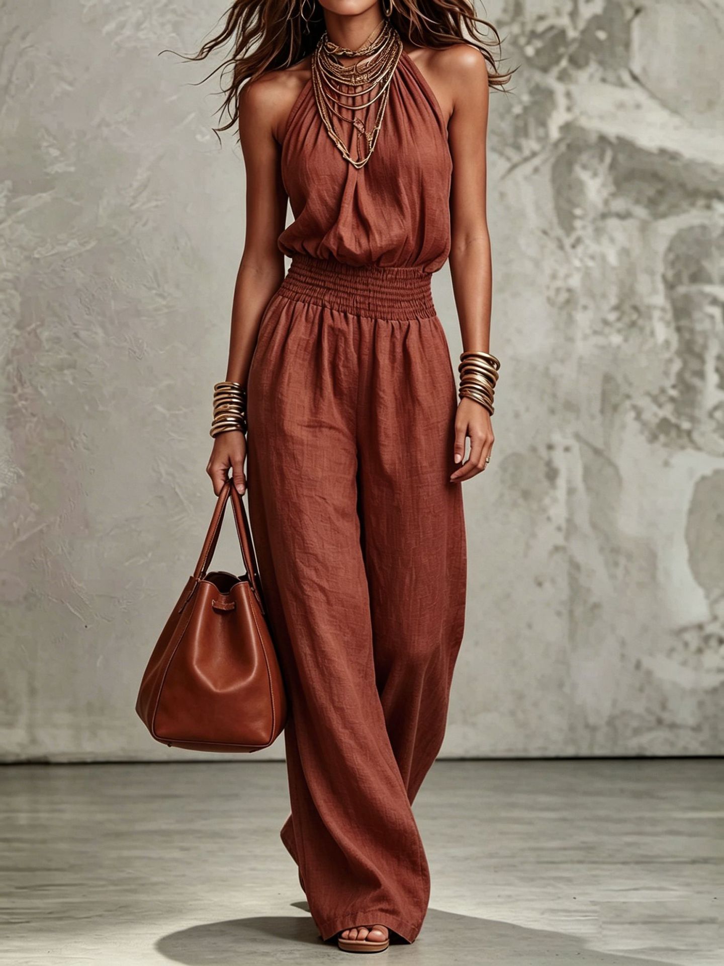 Alessia | Mono Elegante de Espalda Descubierta, Estilo Verano Chic