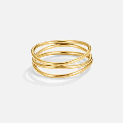 Bucle Infinito | Anillo de Oro Antideslustre