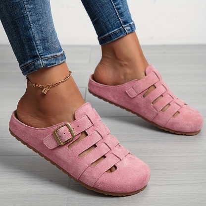 Clara | Sandalias Mules Amarillas de Confort sin Cierre