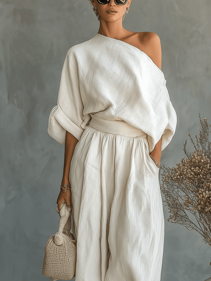 Mila™ | Conjunto 2 piezas con escote bardot