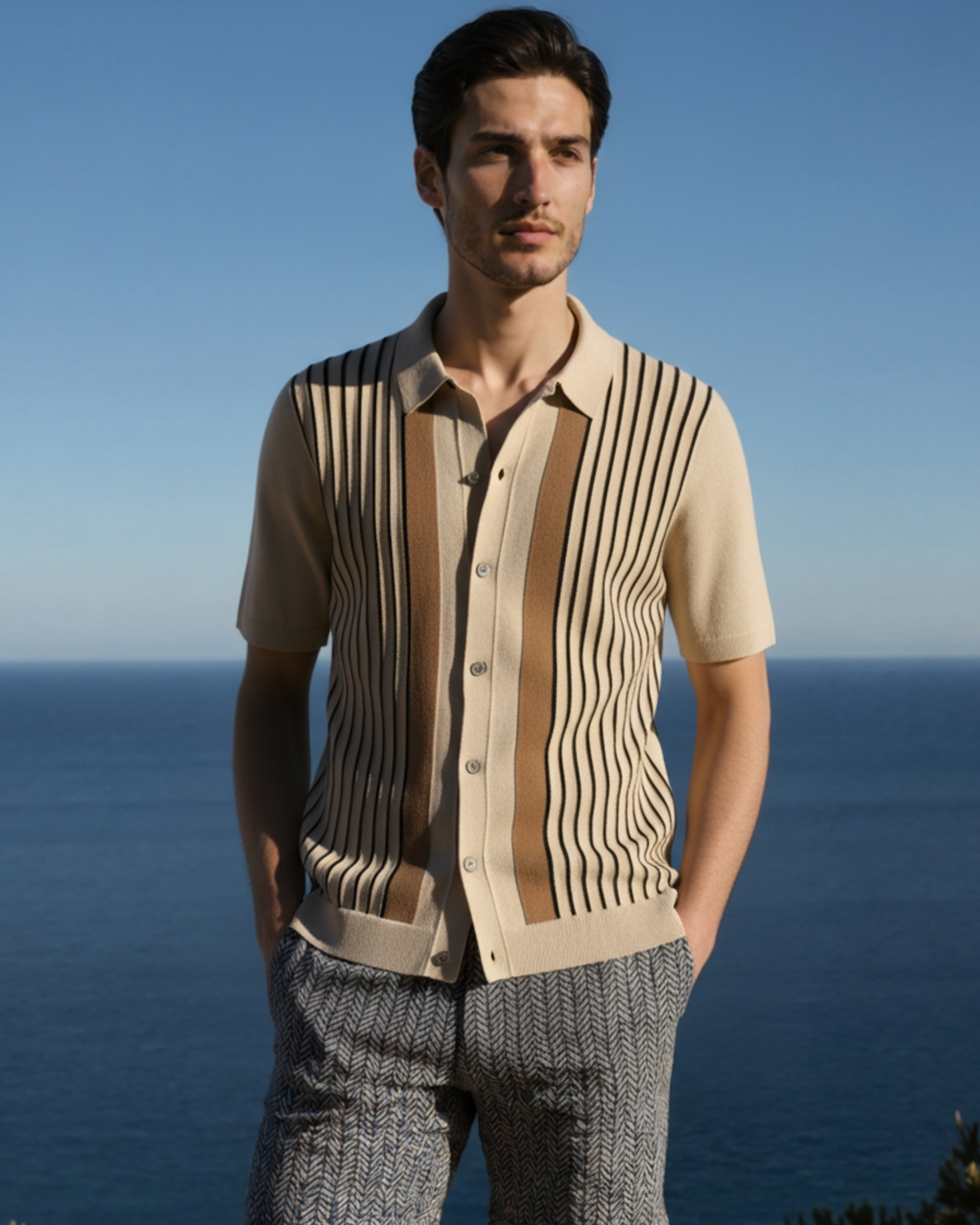 Polo de Punto a Rayas Portofino